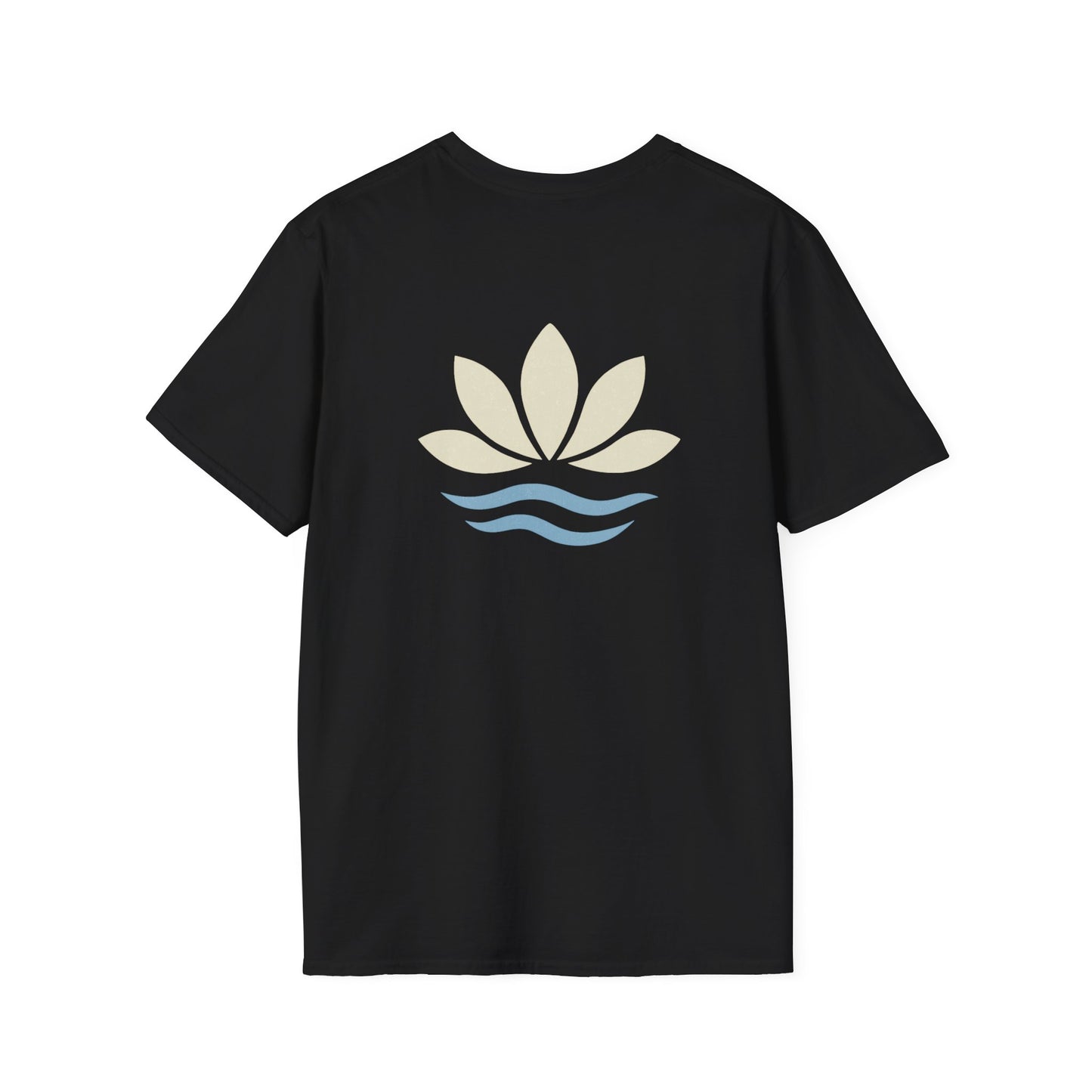 Serene Lotus with Gentle Blue Wave -TEE