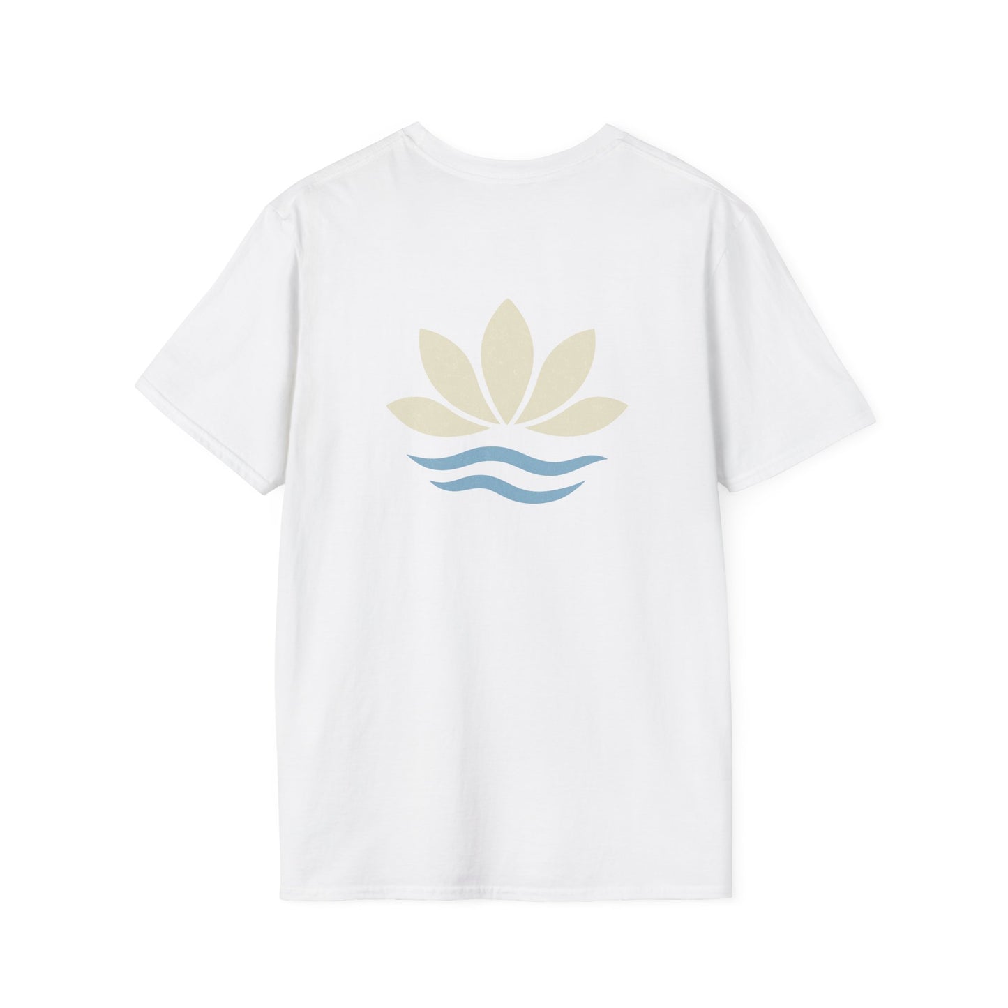 Serene Lotus with Gentle Blue Wave -TEE