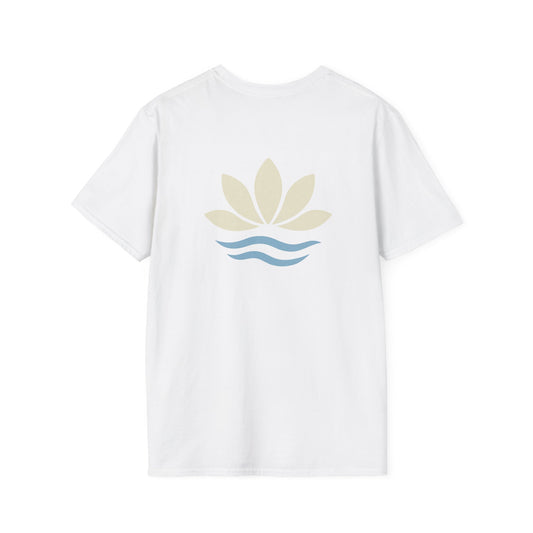 Serene Lotus with Gentle Blue Wave -TEE