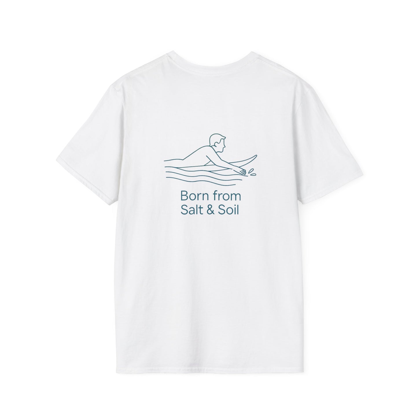 Minimalist "Born from salt & soil"-Surfing- TEE