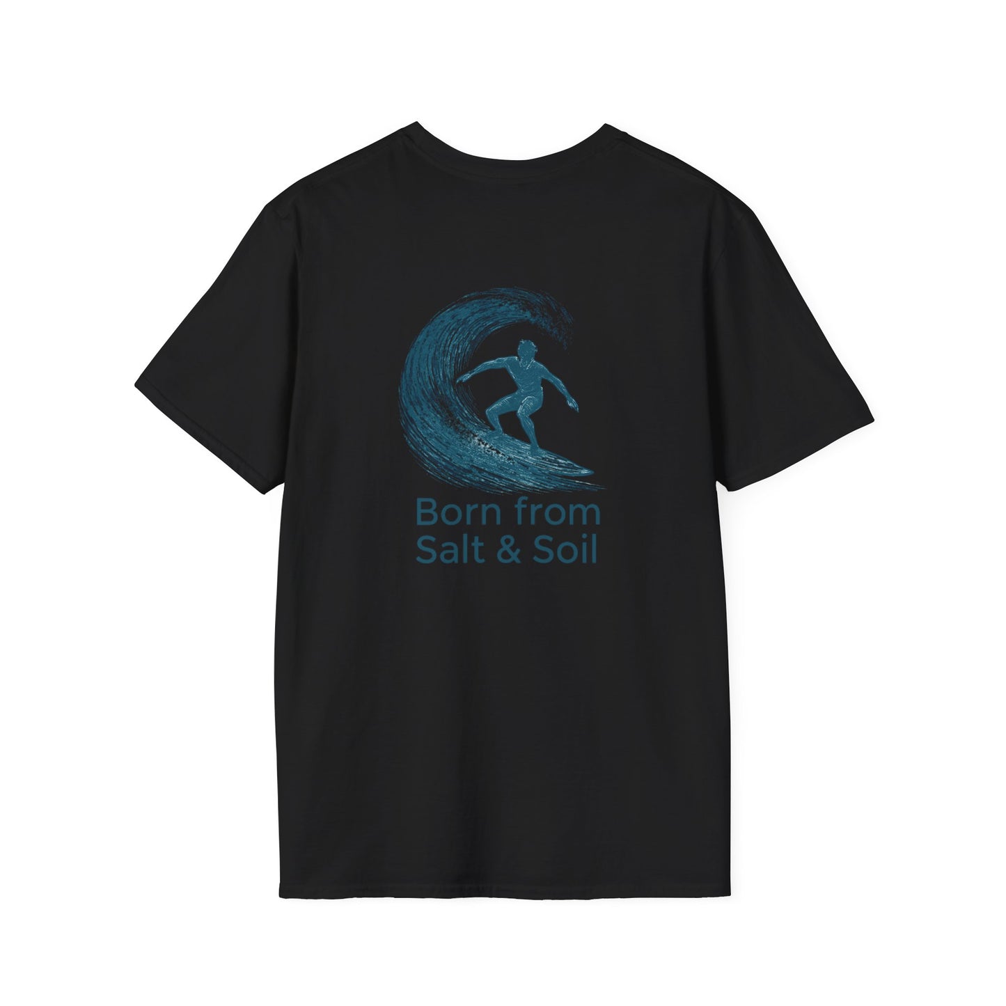 Surfer Silhouette Riding Wave-TEE