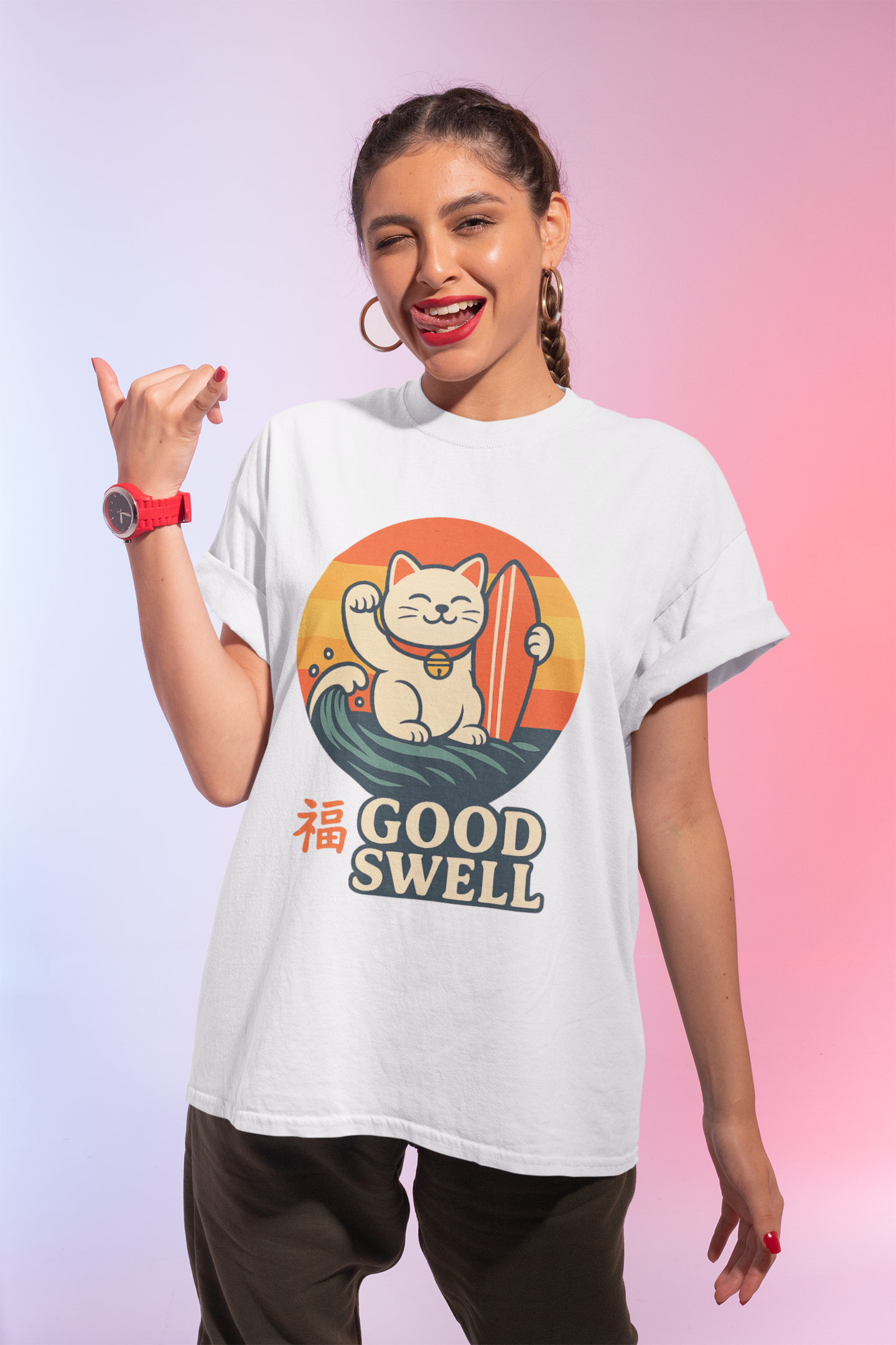 Good Swell-Lucky Kitty TEE