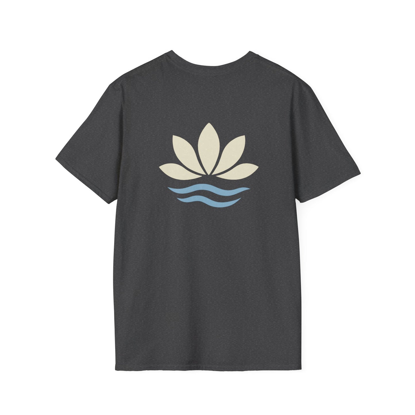 Serene Lotus with Gentle Blue Wave -TEE