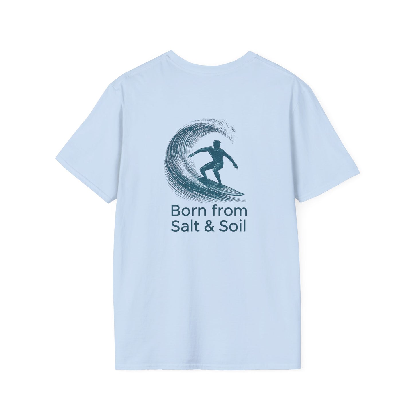 Surfer Silhouette Riding Wave-TEE